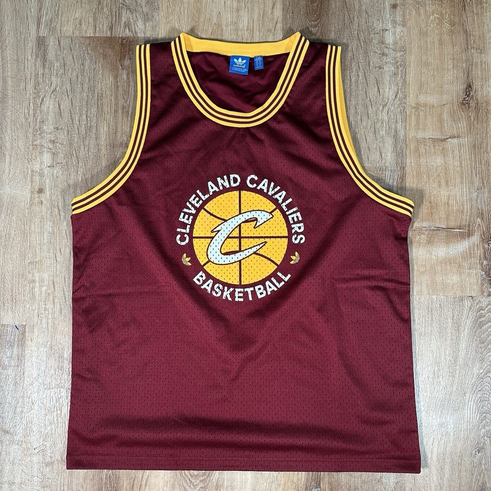 ADIDAS CLEVELAND CAVALIERS Size XL ORIGINAL HARDWOOD CLASSICS JERSEY TANK TOP